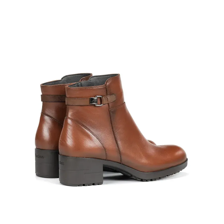 Botín Fluchos Aliss F2240 de mujer en piel color cuero