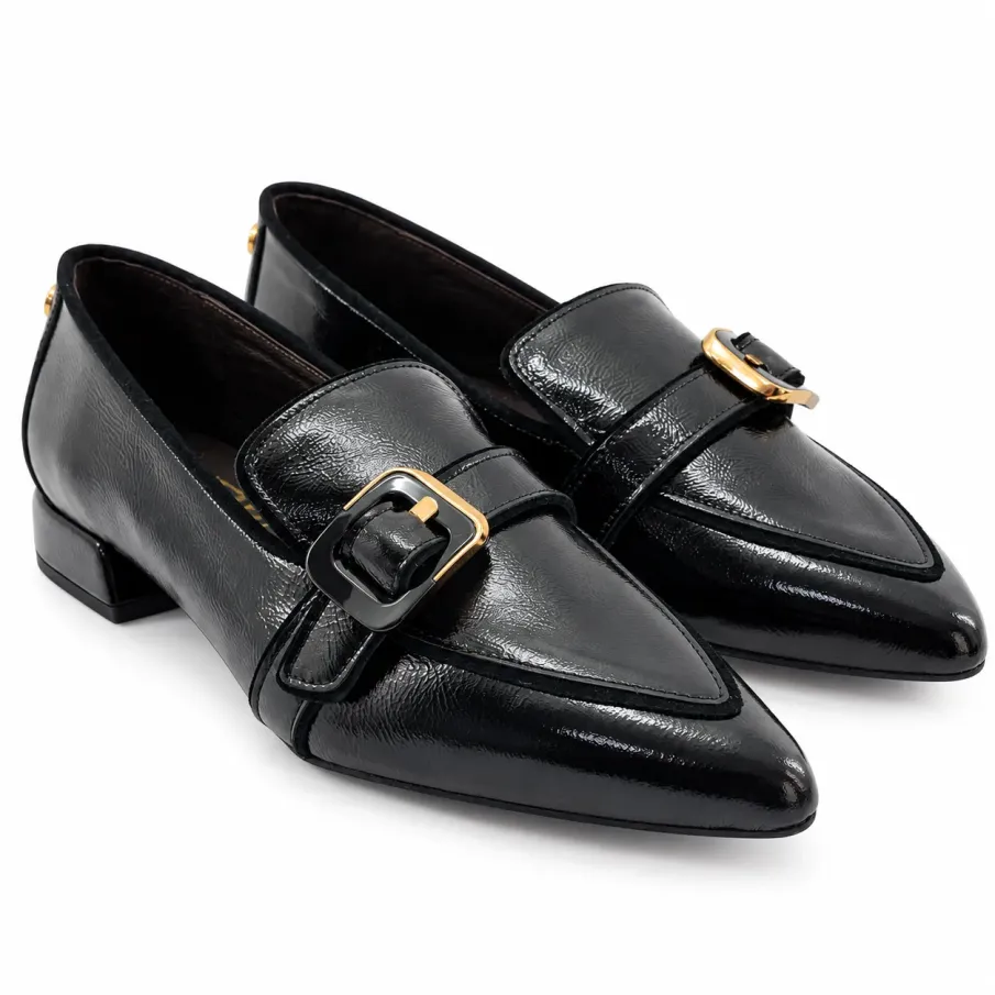 Mocasín charol negro mujer | Dino Zapatos Alcoy