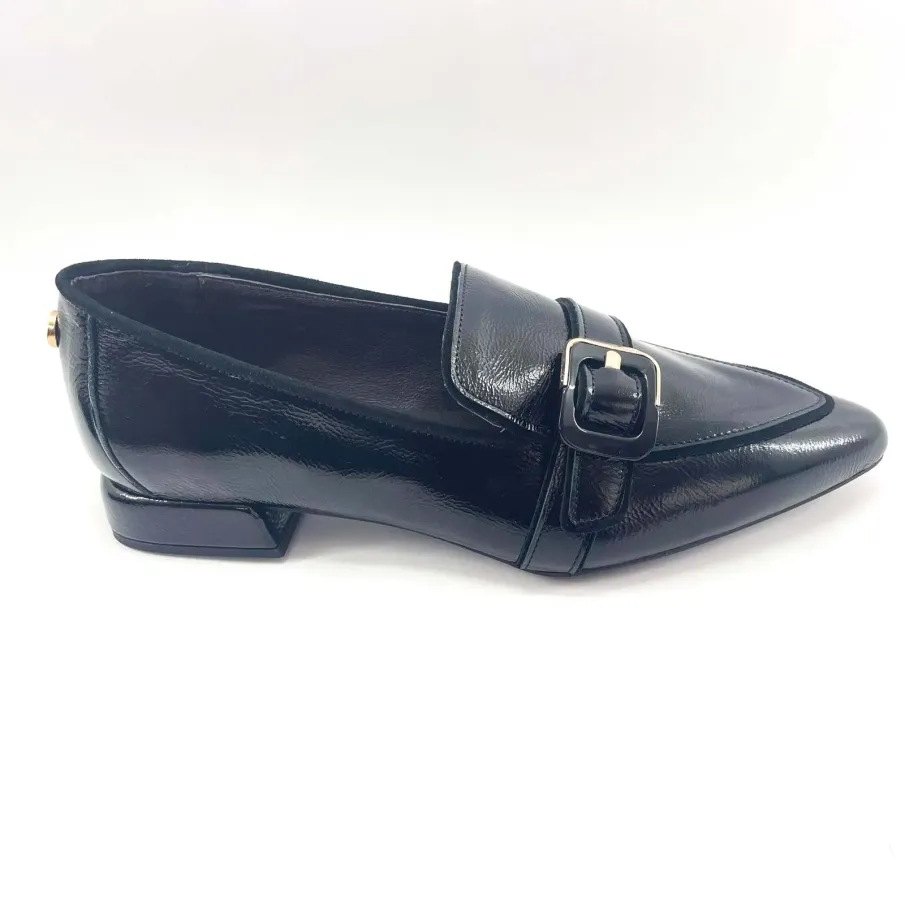 Mocasín charol negro mujer | Dino Zapatos Alcoy