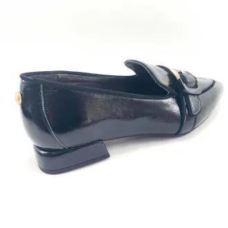 Mocasín charol negro mujer | Dino Zapatos Alcoy