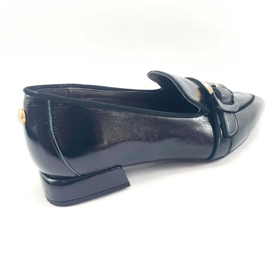 Mocasín charol negro mujer | Dino Zapatos Alcoy